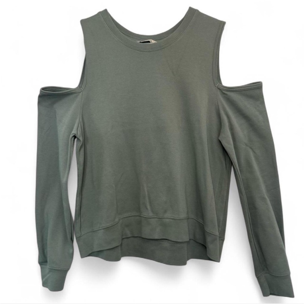Abercrombie & Fitch—Women’s Cold Shoulder Sweatshirt - Sage